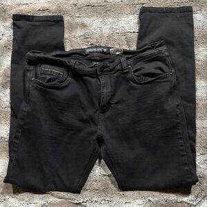 Free Planet FP Black Stretch Straight Jeans Mens 34x32 (34x30)